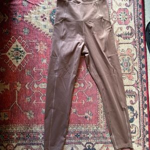 Girlfriend collective compression brown leggings small